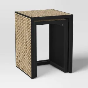 Nesting Accent Table Black/Natural (KD) - Threshold