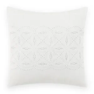 Annabella Ivory Eyelet Decorative Pillow