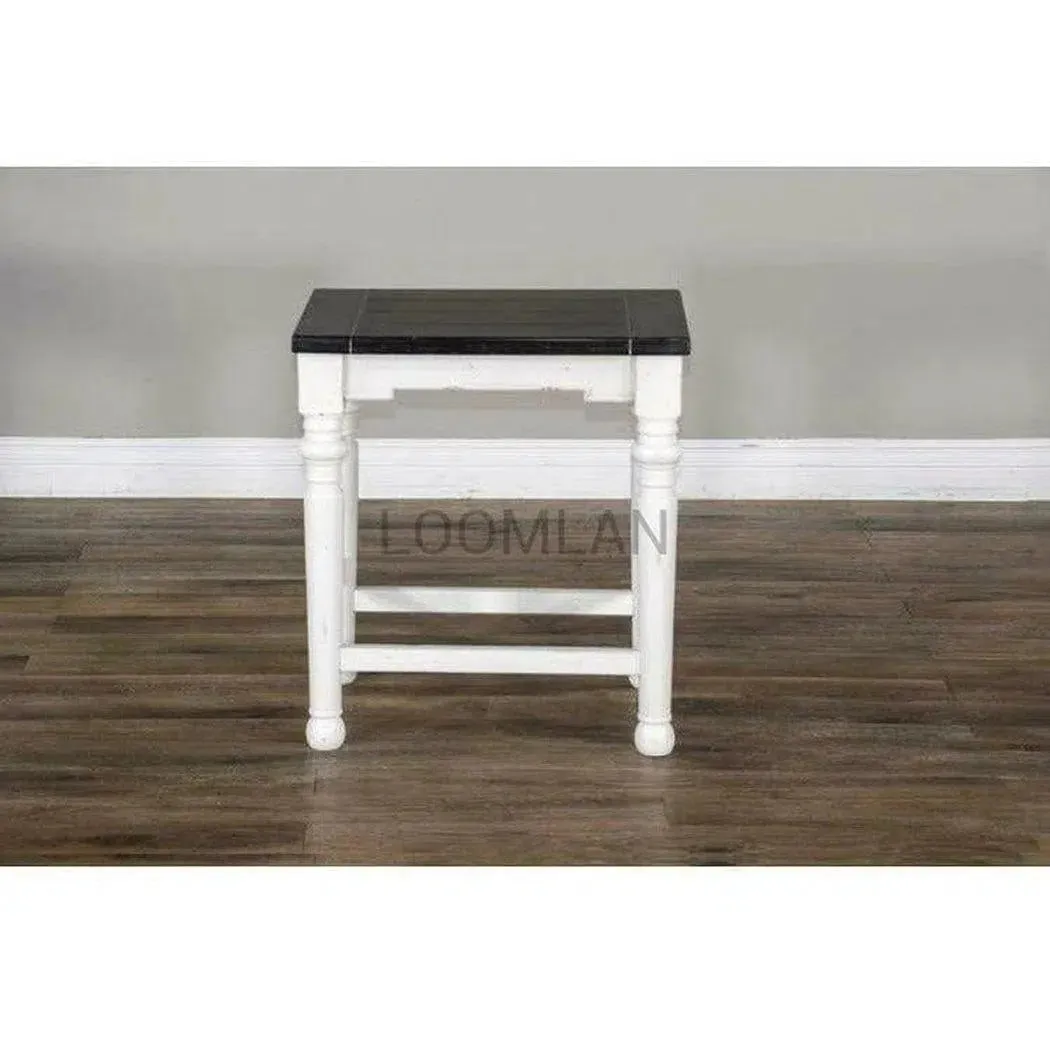 Backless Counter Height Chair Wood Seat