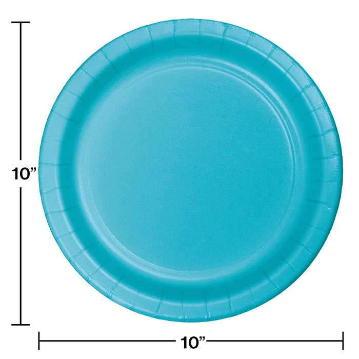 Bermuda Blue Paper Banquet Plates (24/Pkg)