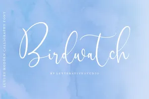 Birdwatch is a Luxury Modern Calligraphy Font