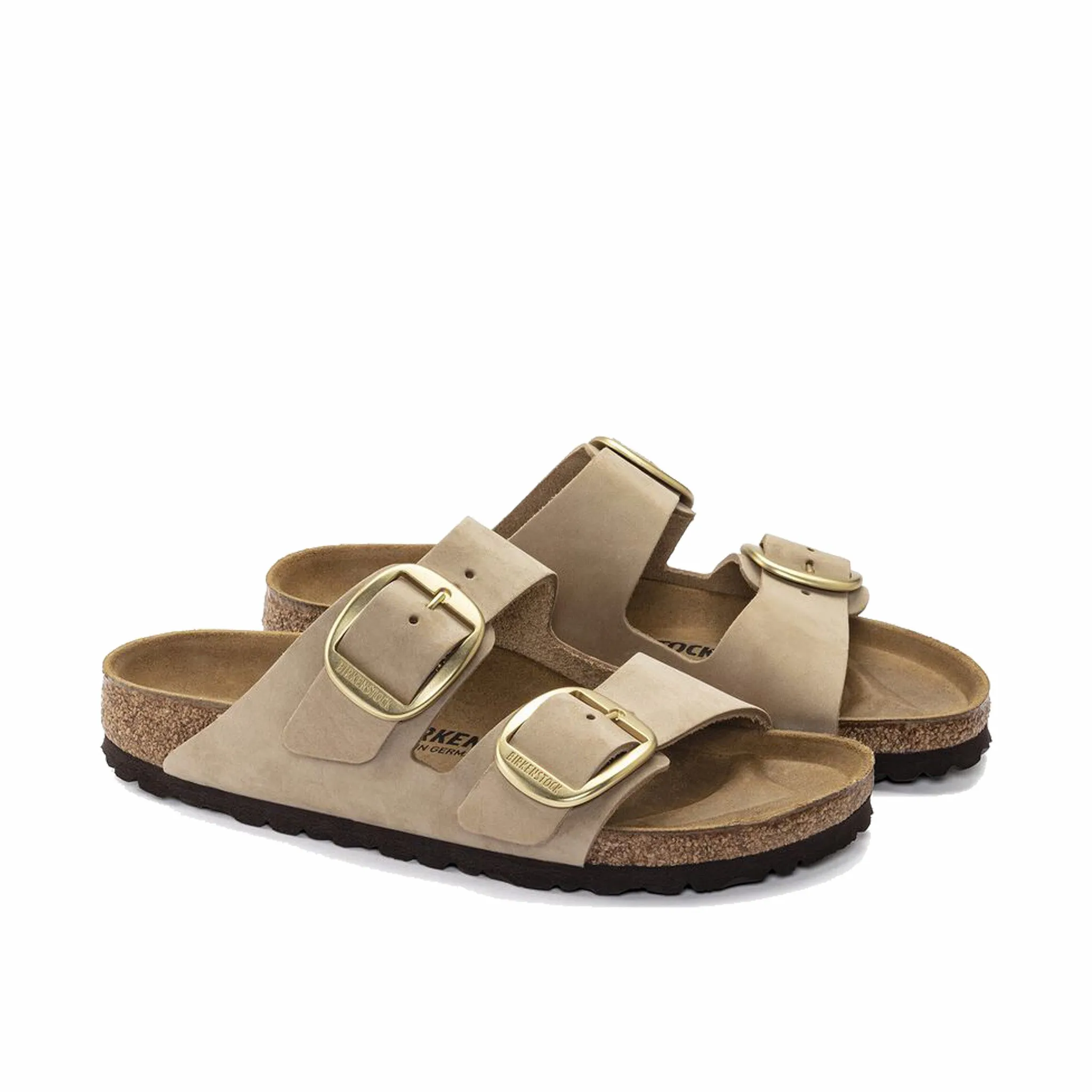 Birkenstock Women's Arizona Big Buckle Nubuck Leather (Sandcastle)