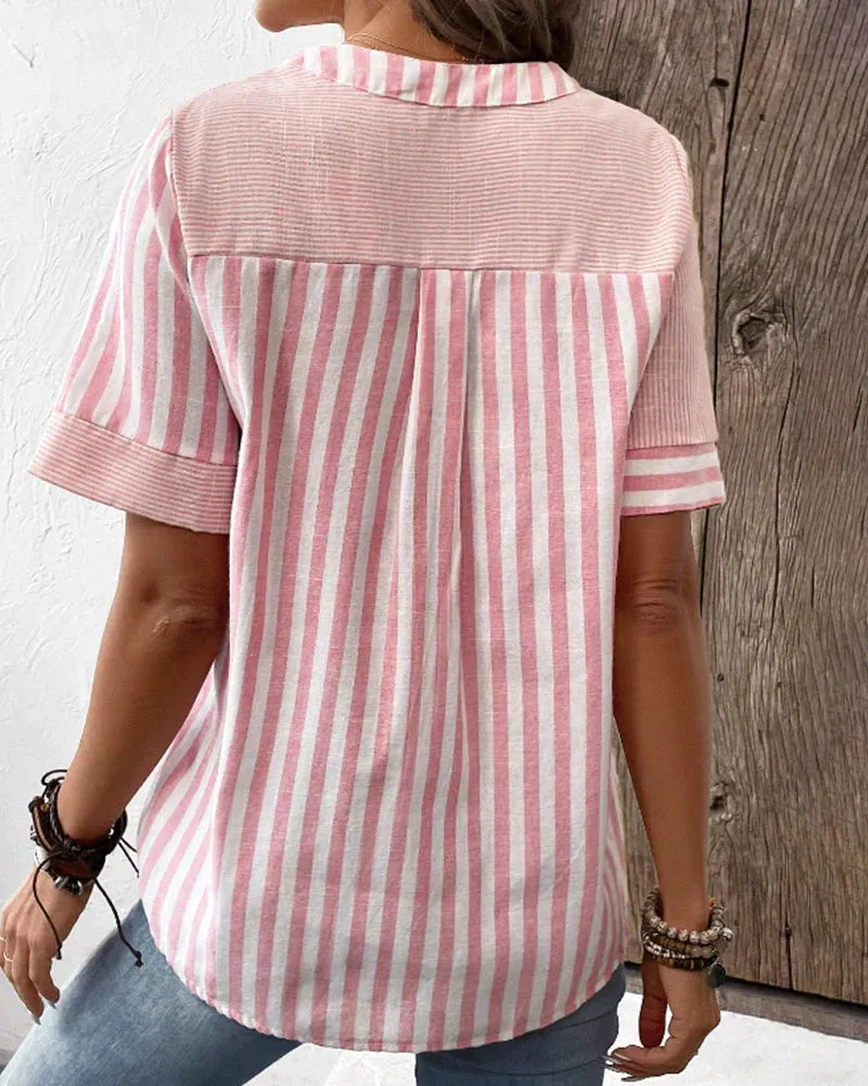 Casey - Stylish Striped Blouse