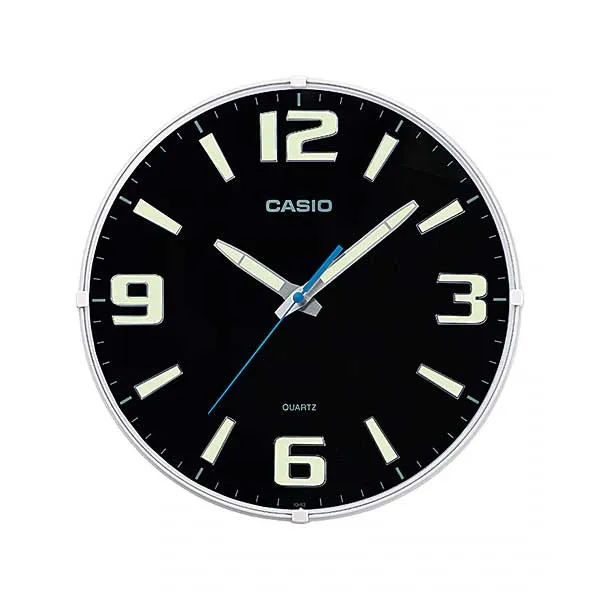 Casio Neobrite Black Resin Round Wall Clock IQ63-1D IQ-63-1D IQ-63-1 (LOCAL BUYERS ONLY)