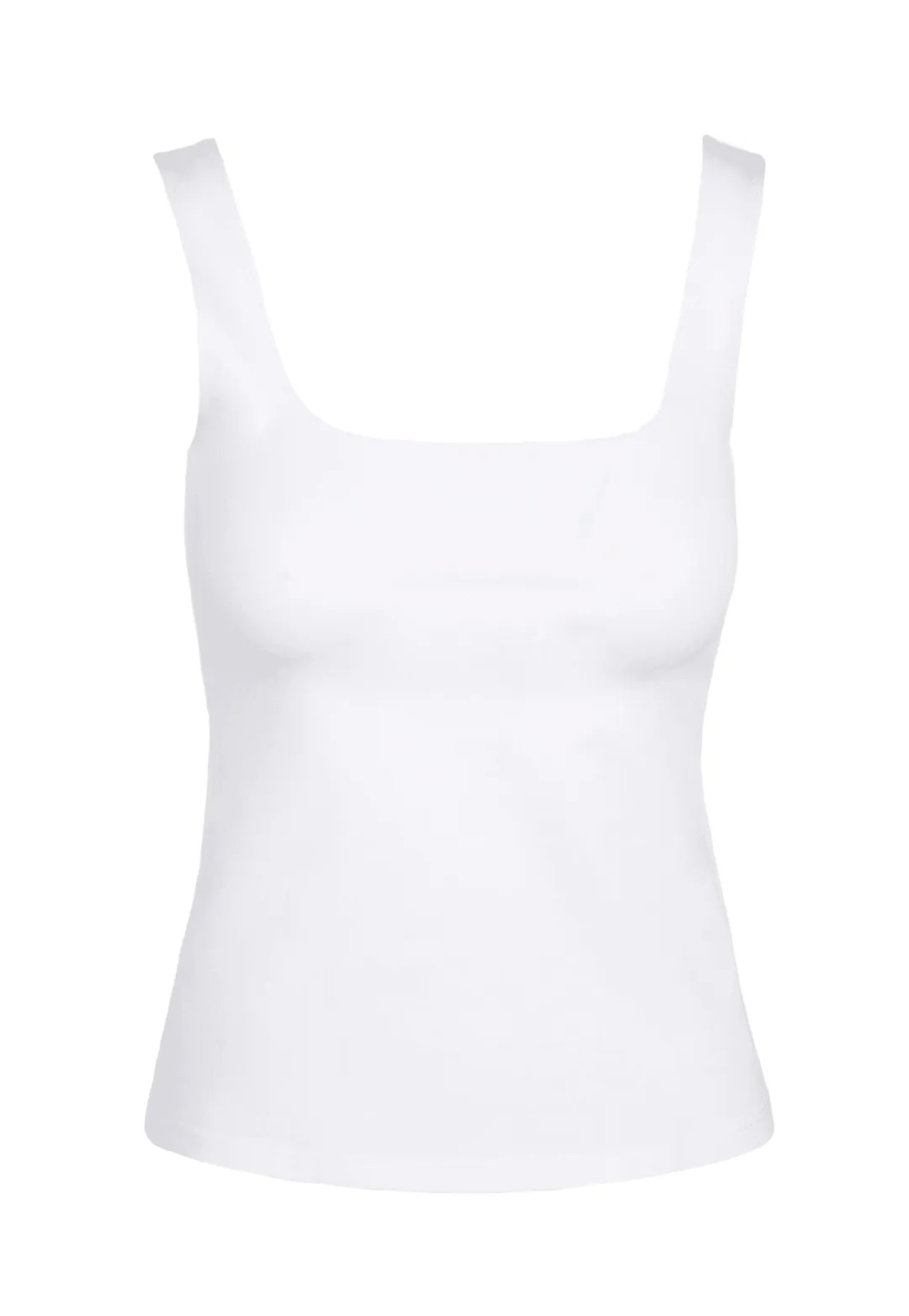 Caterina Italian Stretch Tank Top in White