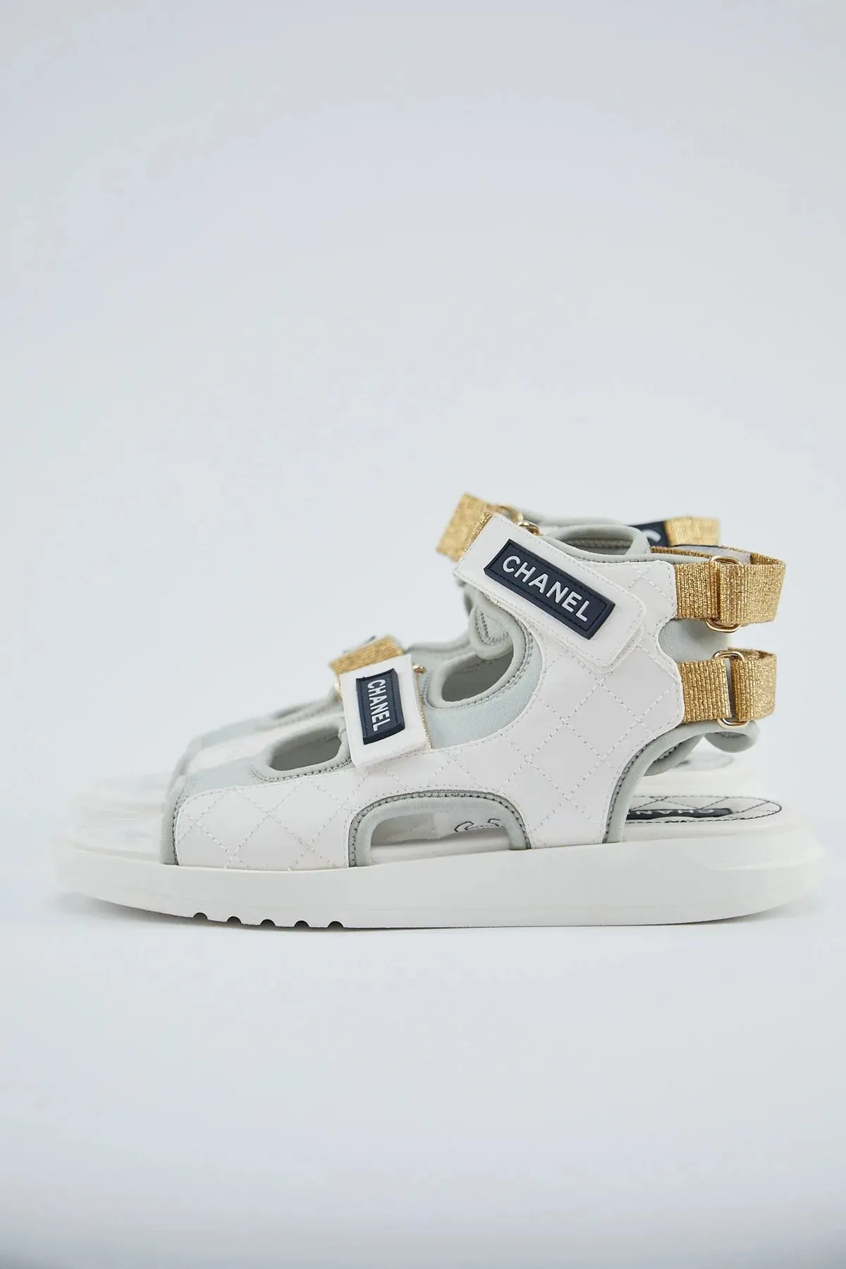 Chanel Logo Gladiator Sandals