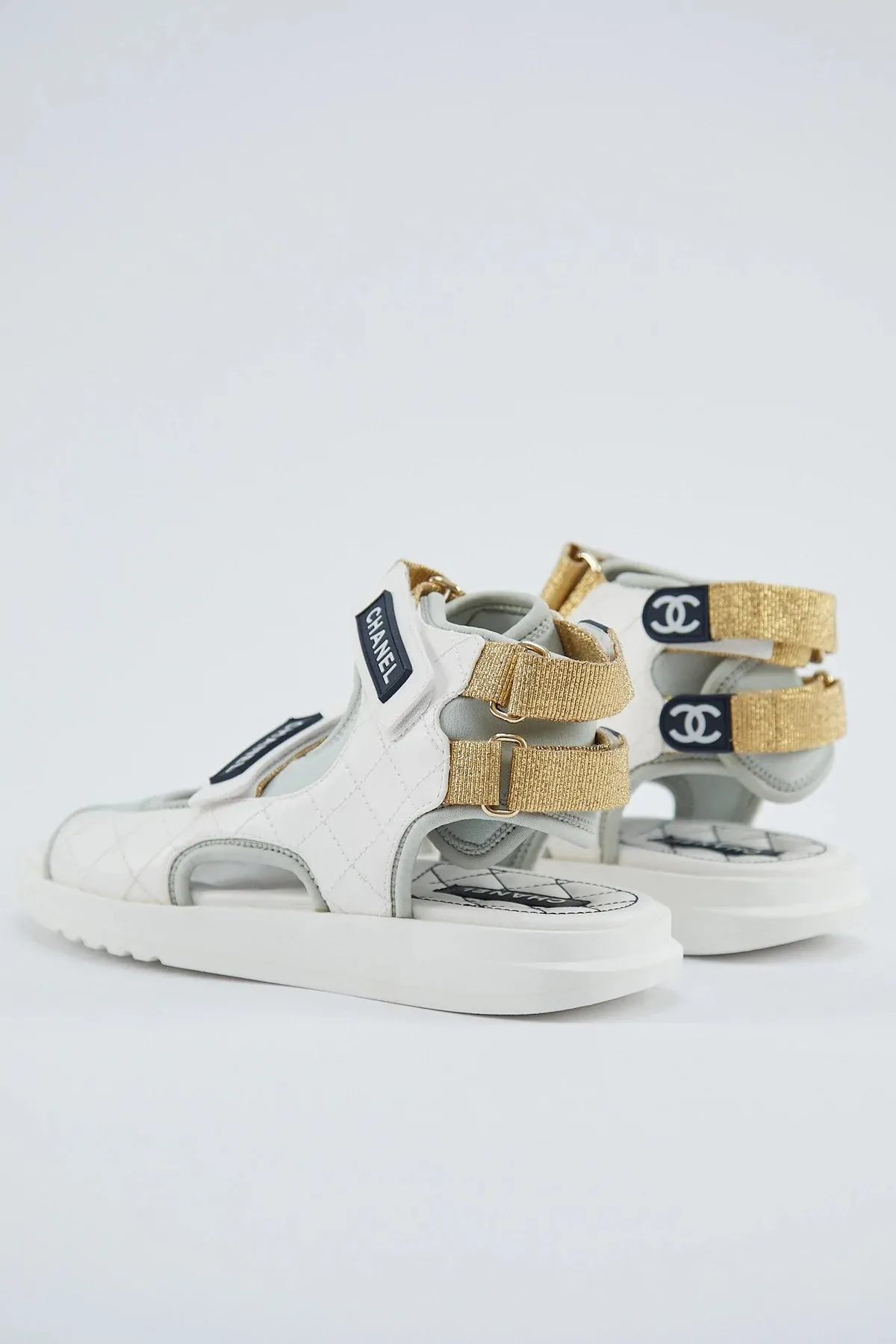 Chanel Logo Gladiator Sandals