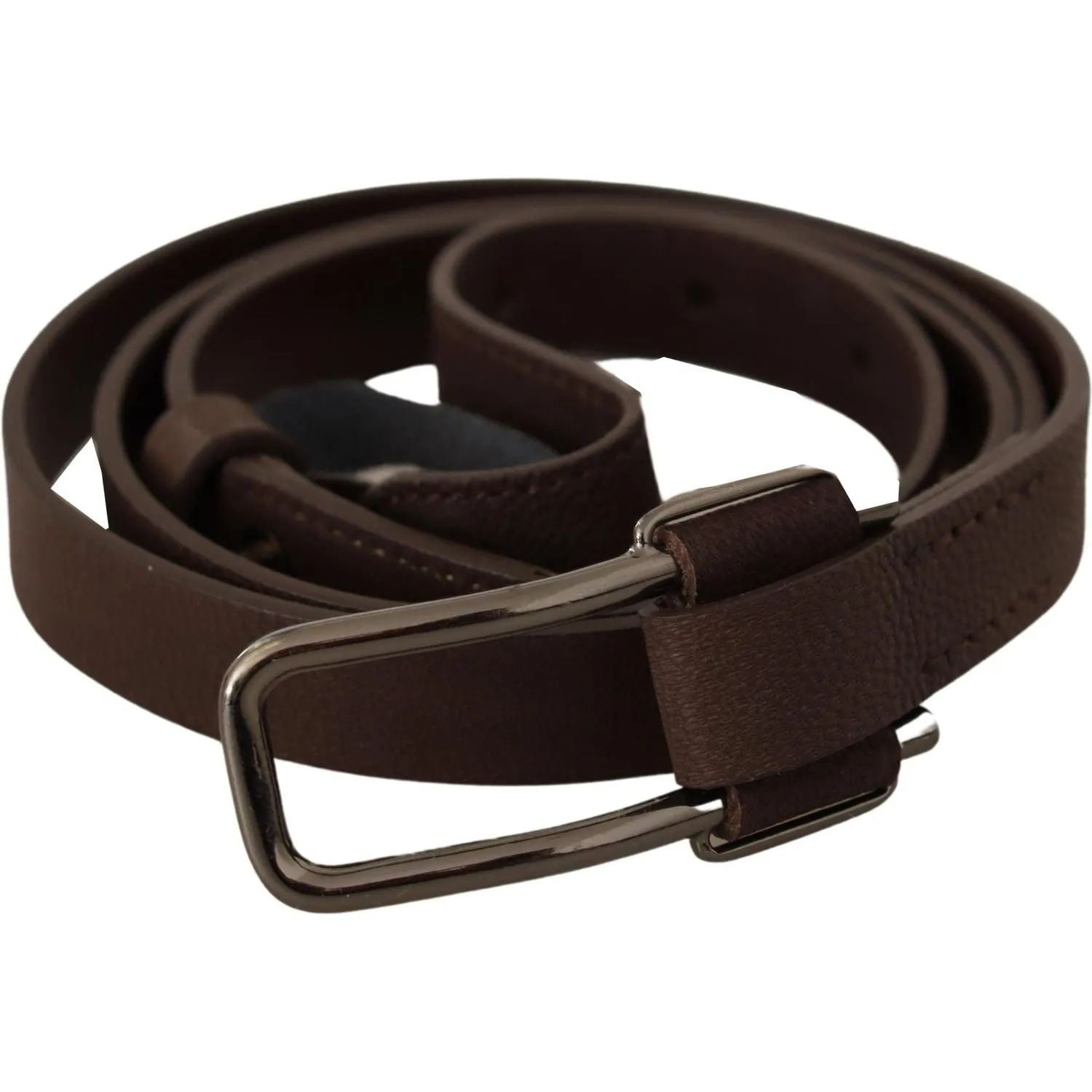 Costume National Elegant Brown Fashion Belt with Silver-Tone Buckle