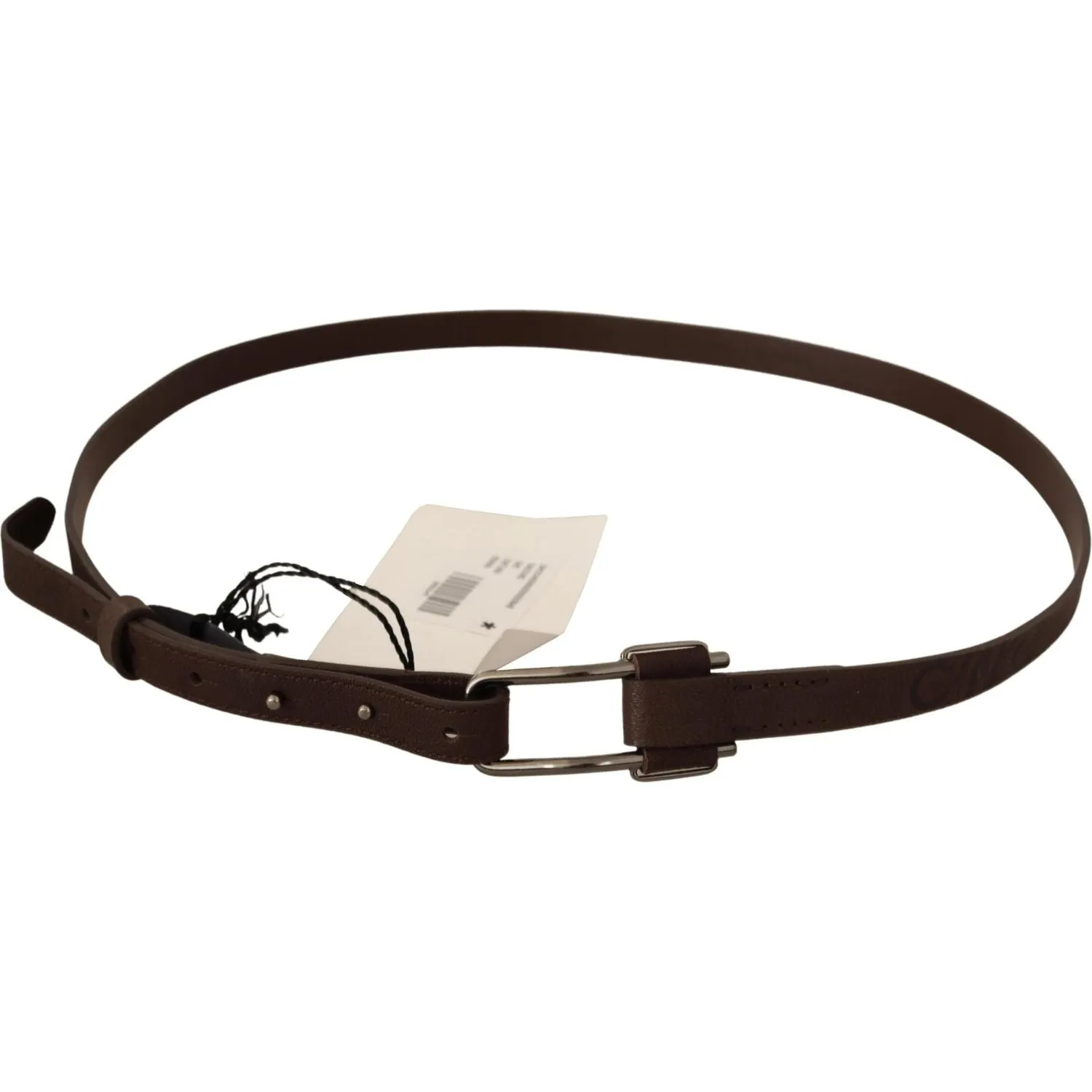 Costume National Elegant Brown Fashion Belt with Silver-Tone Buckle