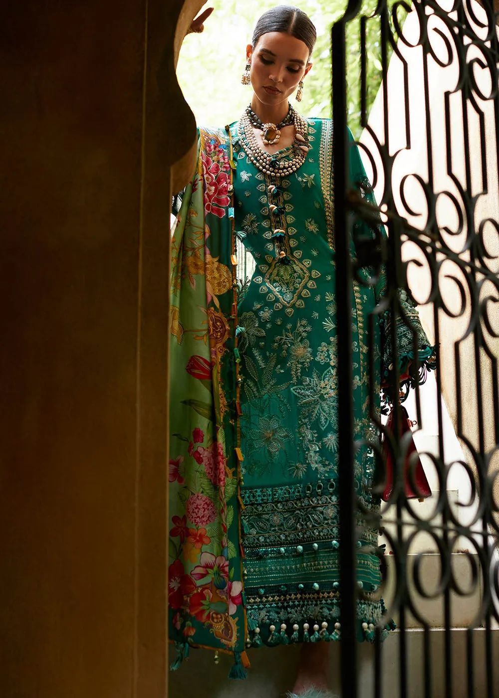 Dark Green Lawn Suit - Elan - Luxury Lawn '23 - ARNA-EL23-05A