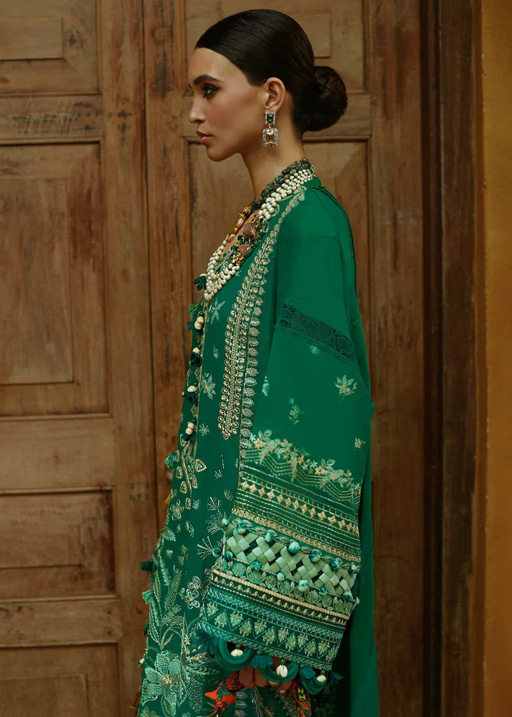 Dark Green Lawn Suit - Elan - Luxury Lawn '23 - ARNA-EL23-05A