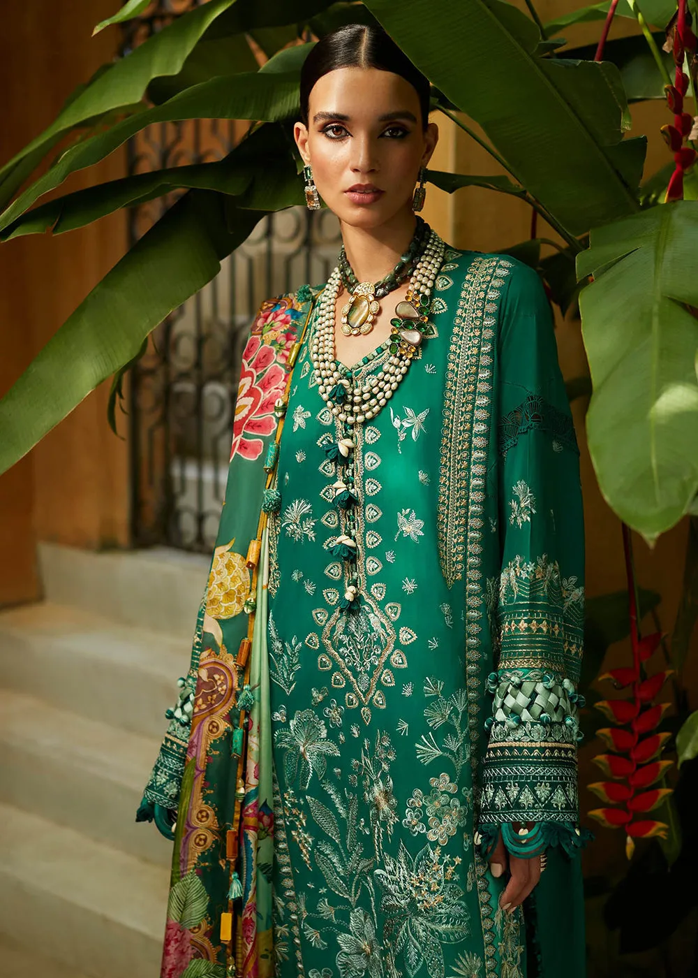 Dark Green Lawn Suit - Elan - Luxury Lawn '23 - ARNA-EL23-05A