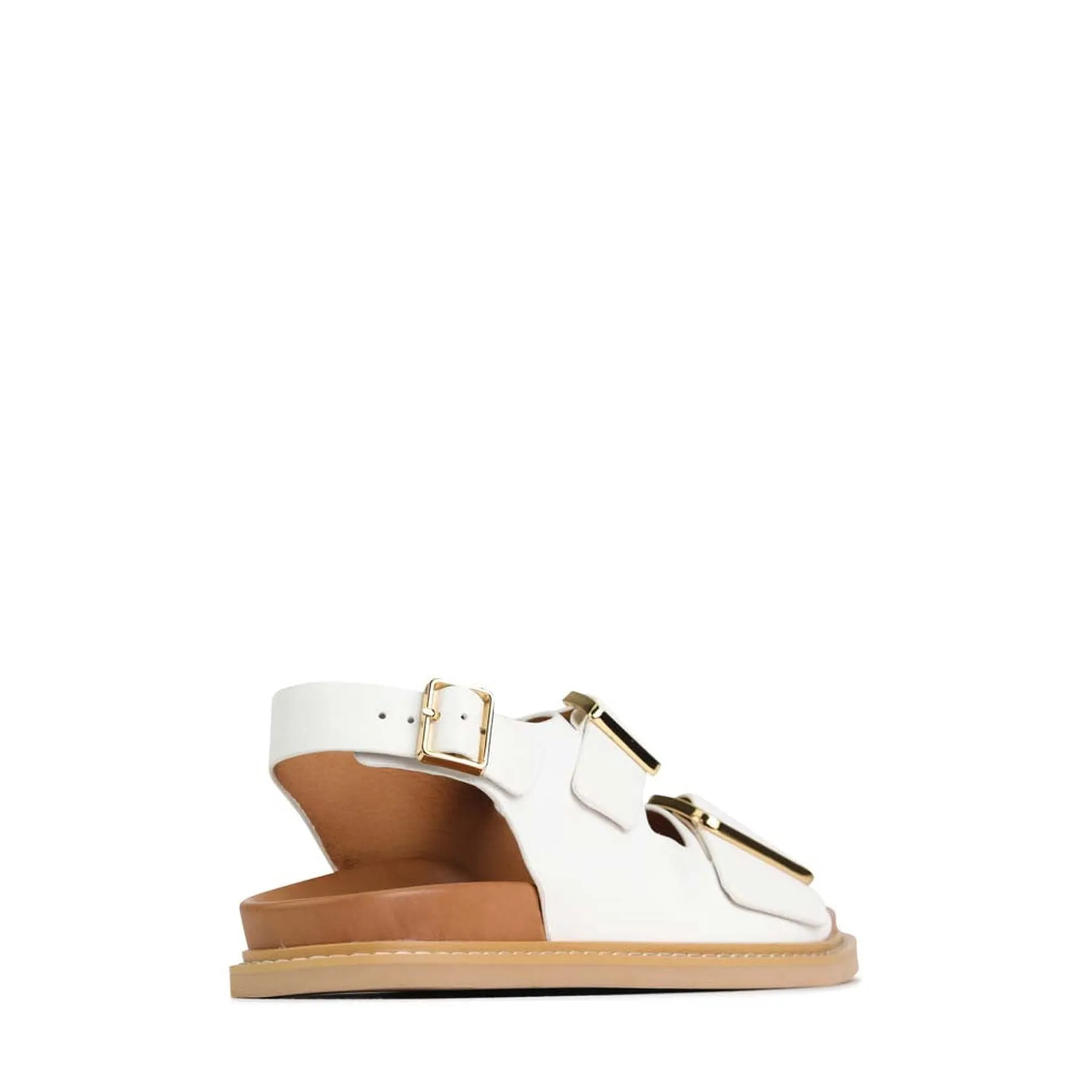 DEANA TRIPLE BUCKLE SANDALS LEATHER