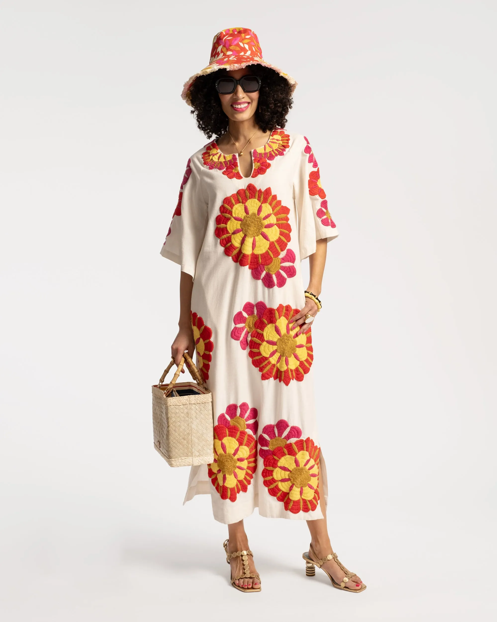 Delightful Caftan Sunrise Oyster Multi