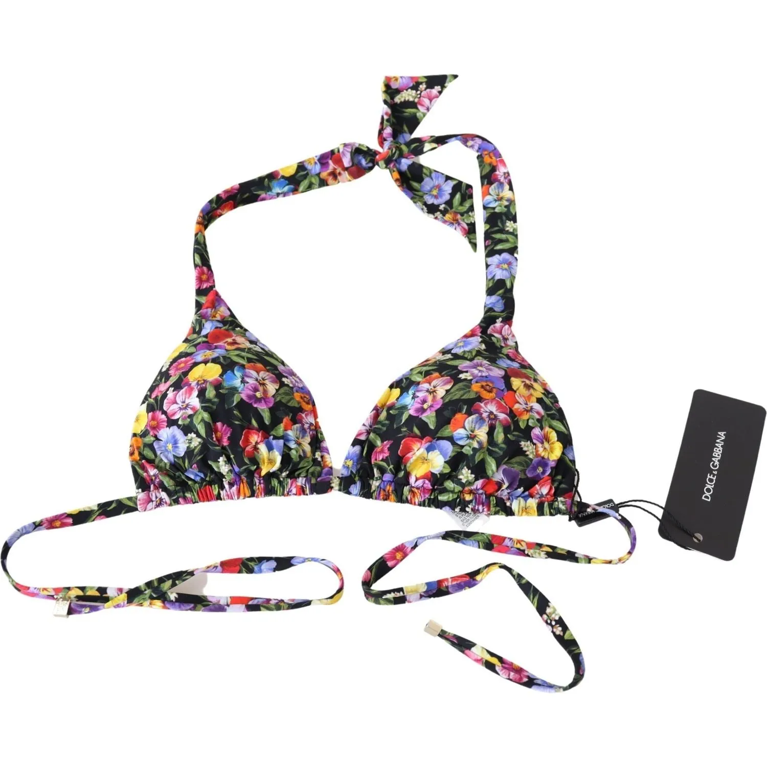 Dolce & Gabbana Chic Floral Printed Bikini Top