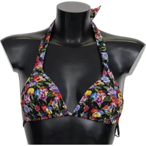 Dolce & Gabbana Chic Floral Printed Bikini Top