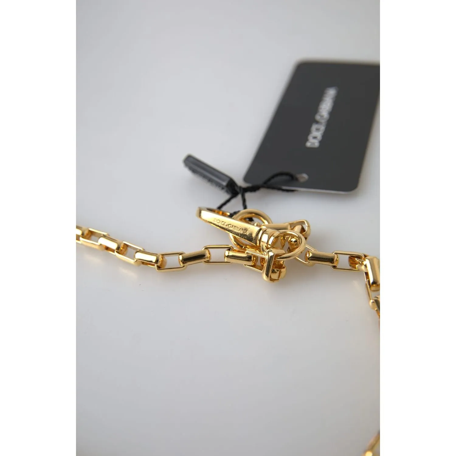 Dolce & Gabbana Chic Gold Charm Chain Necklace