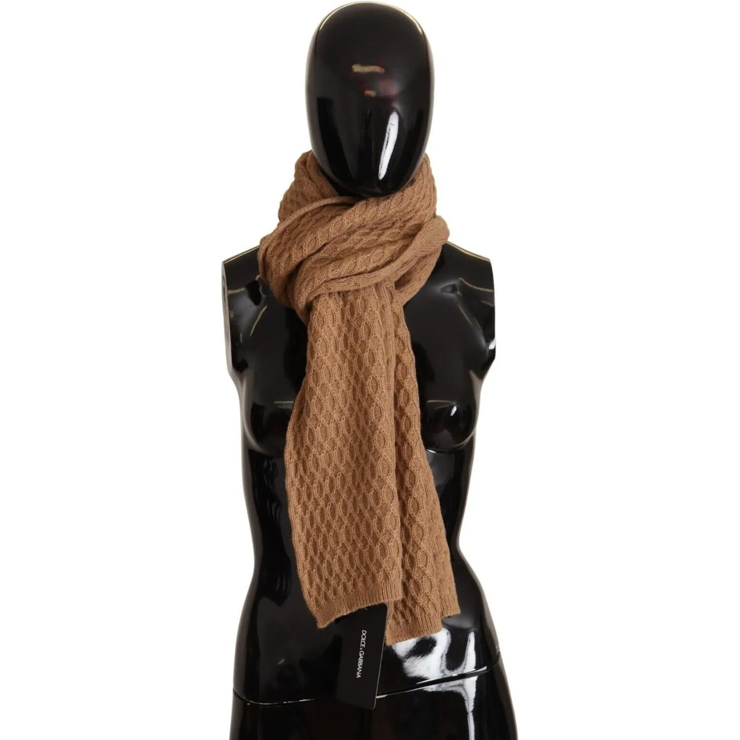 Dolce & Gabbana Elegant Dark Brown Knitted Scarf