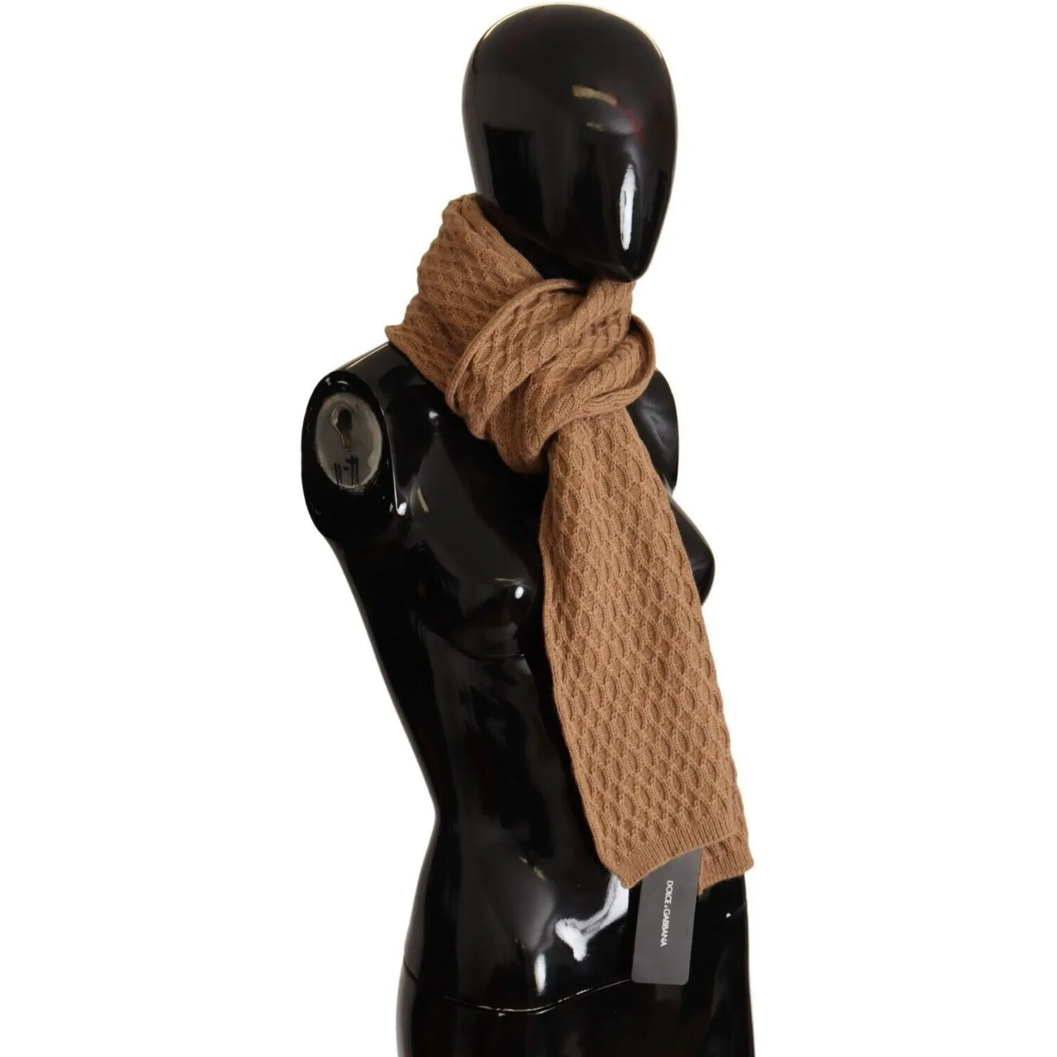 Dolce & Gabbana Elegant Dark Brown Knitted Scarf