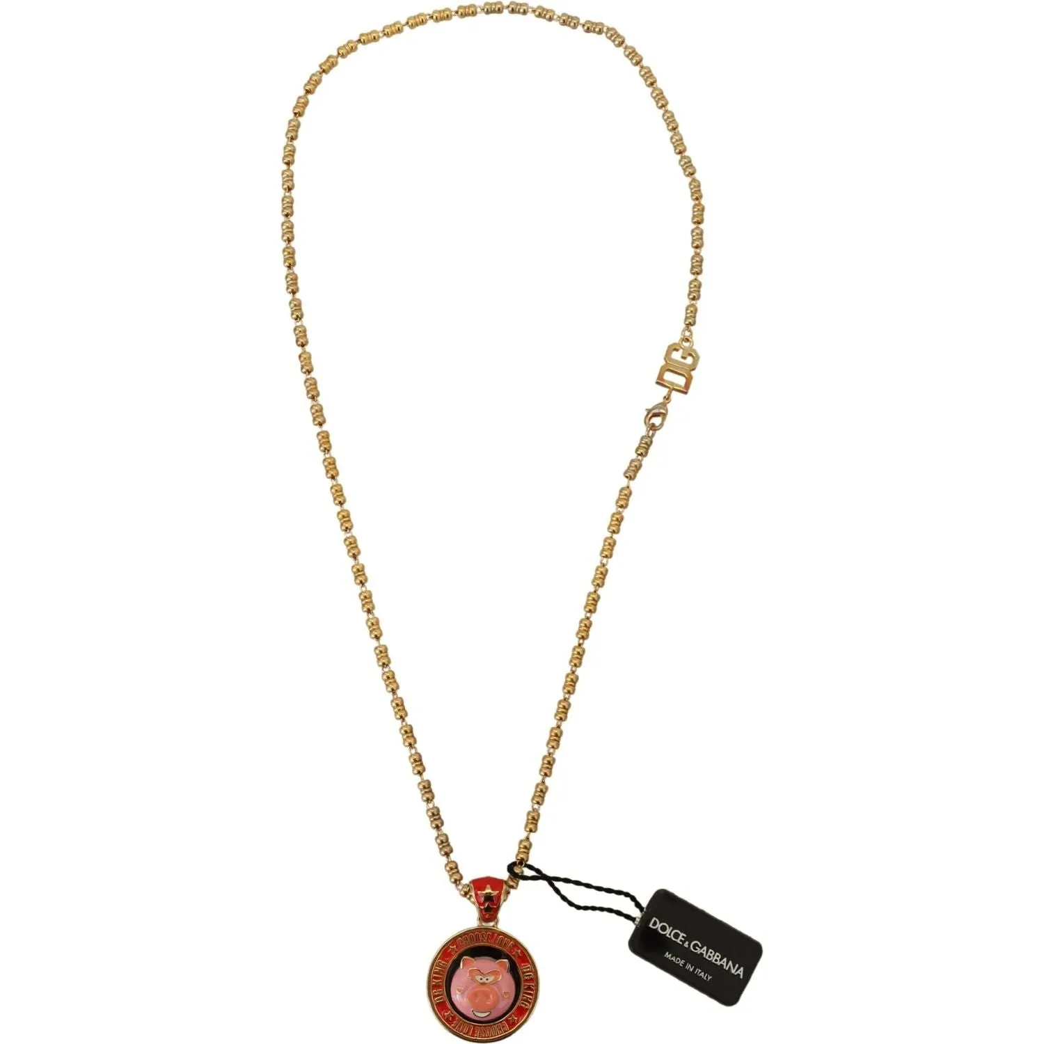 Dolce & Gabbana Elegant Gold Charm Chain Necklace