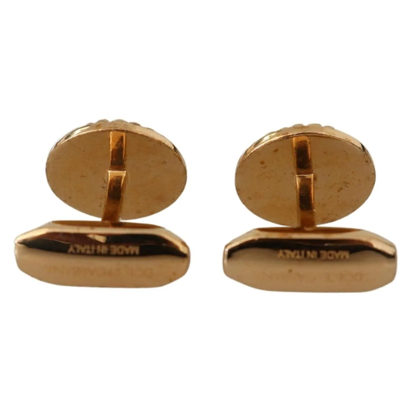 Dolce & Gabbana Elegant Gold Plated Brass Men's Cufflinks