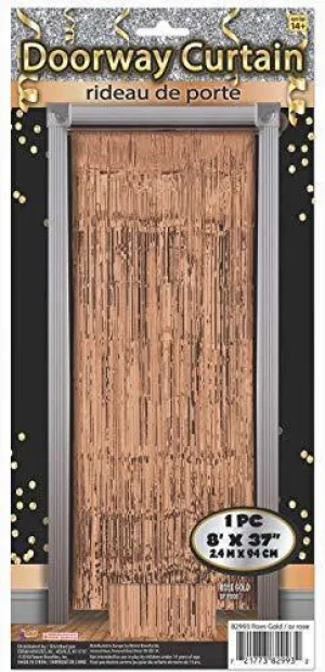 Doorway Tinsel Curtain -  Rose Gold