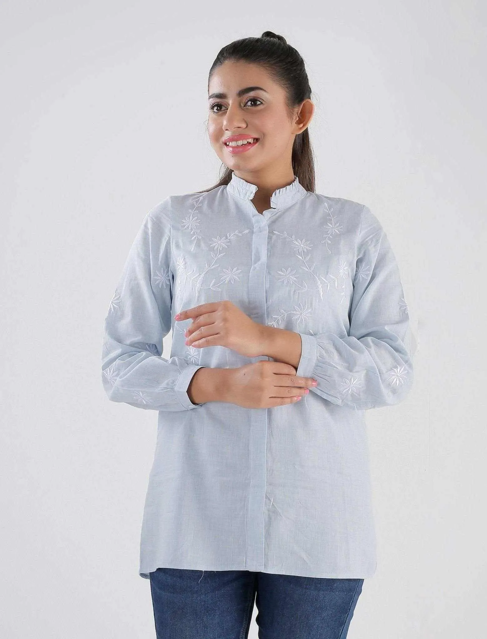 Embroidered Cotton Top