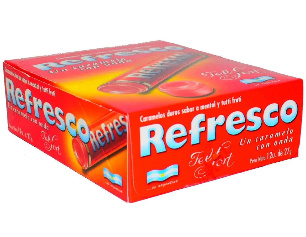 FelFort Refresco Traditional Hard Candy (Box of 12) 324 g / 11.4 oz