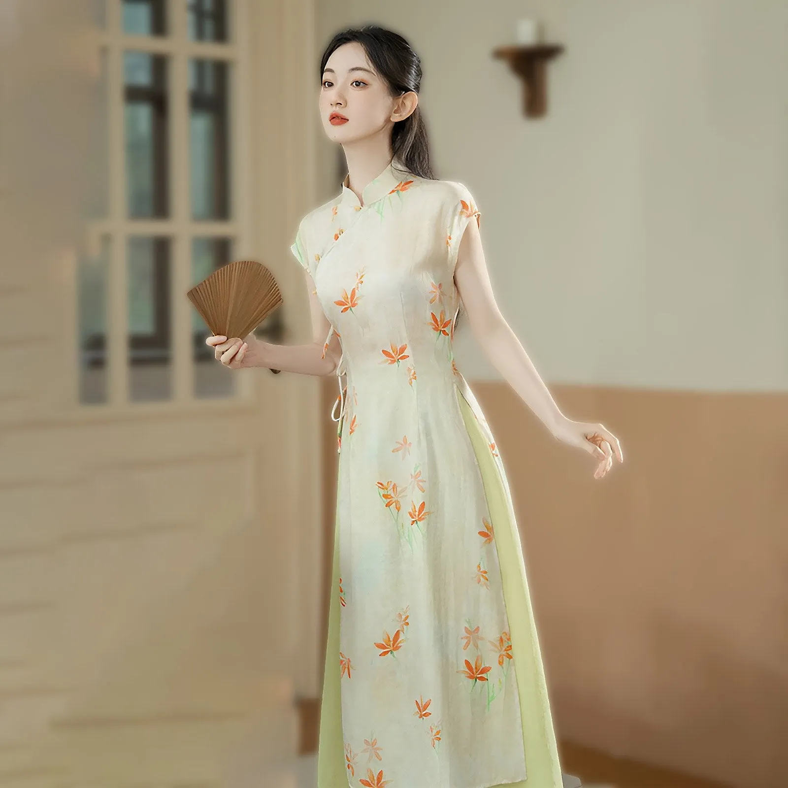 Floral Women's Two Piece Hanfu Dress