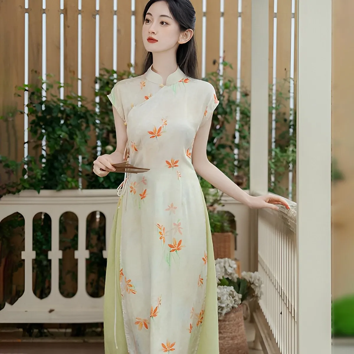 Floral Women's Two Piece Hanfu Dress