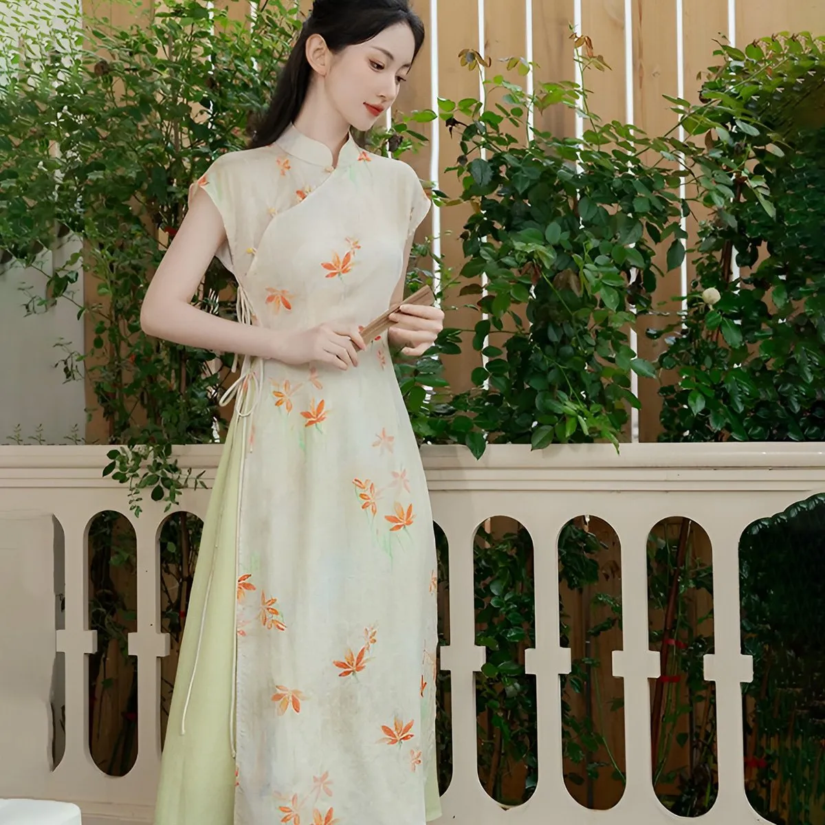 Floral Women's Two Piece Hanfu Dress