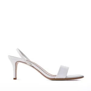 Gifu Nappa White Leather Sandals