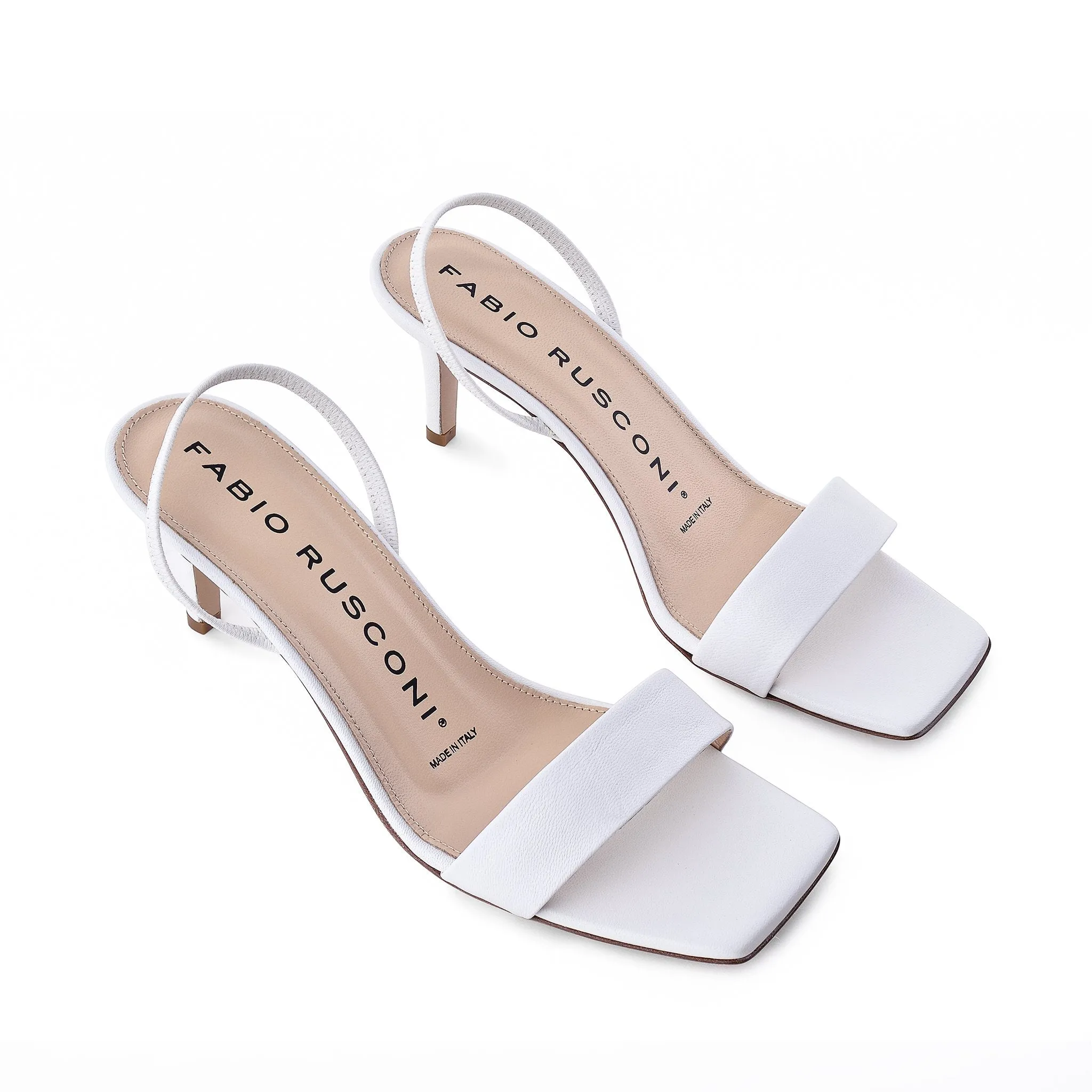 Gifu Nappa White Leather Sandals