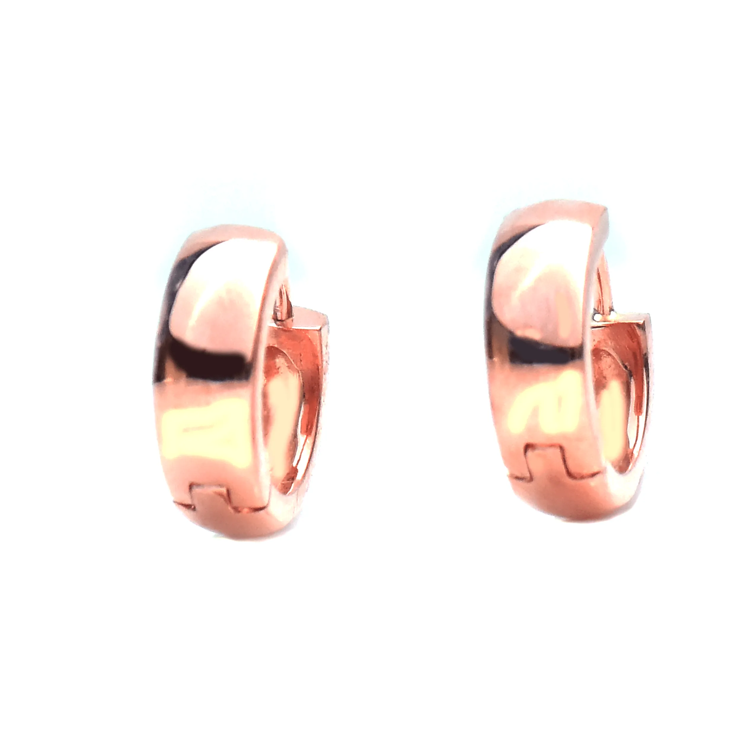 Gold Huggies Earrings - 18-Karat Amber Hue Gold Huggies