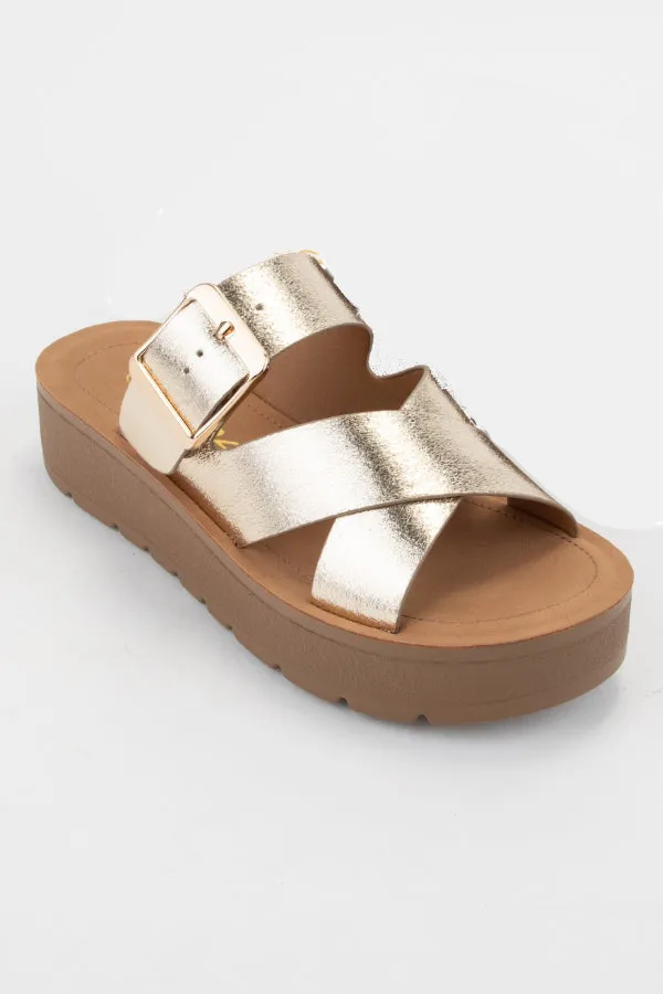 Gold Platform Sandal