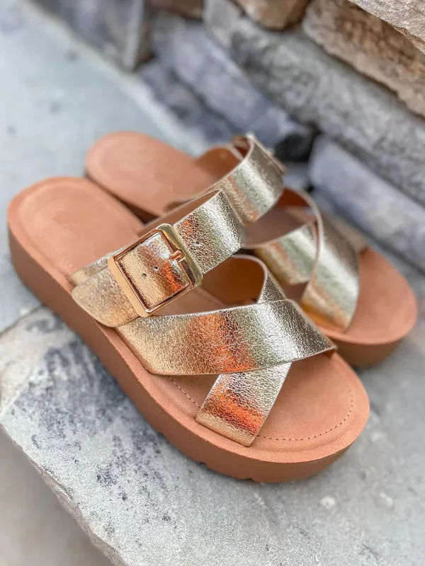 Gold Platform Sandal