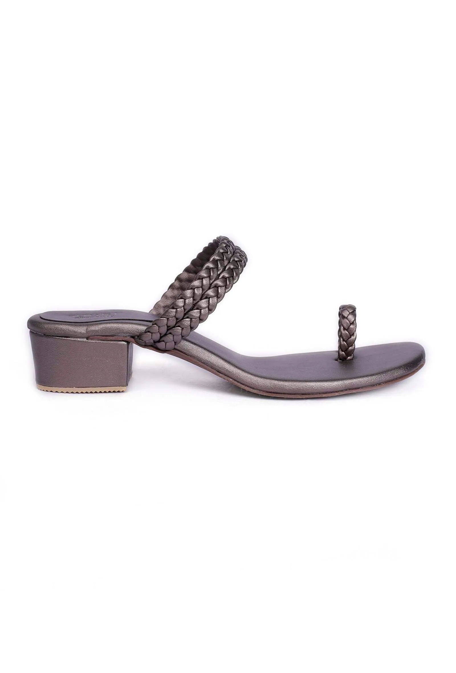 Grey Knotted Cruelty Free Leather Sandals