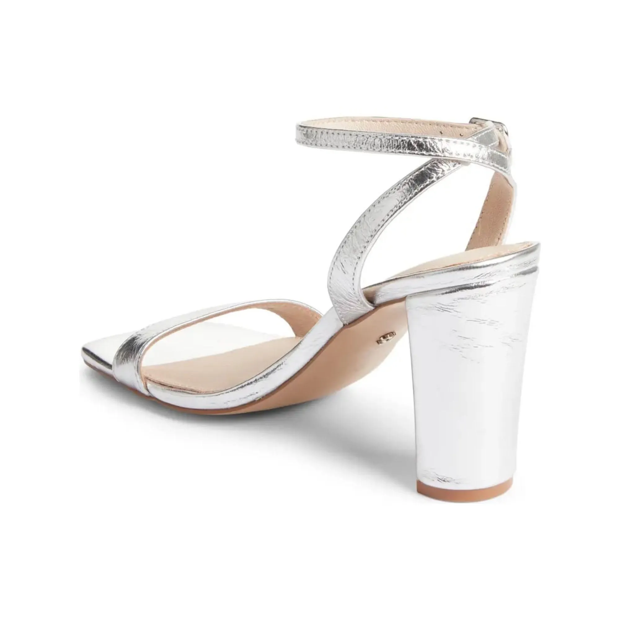 Hailey Dress Sandal in Silver Leather