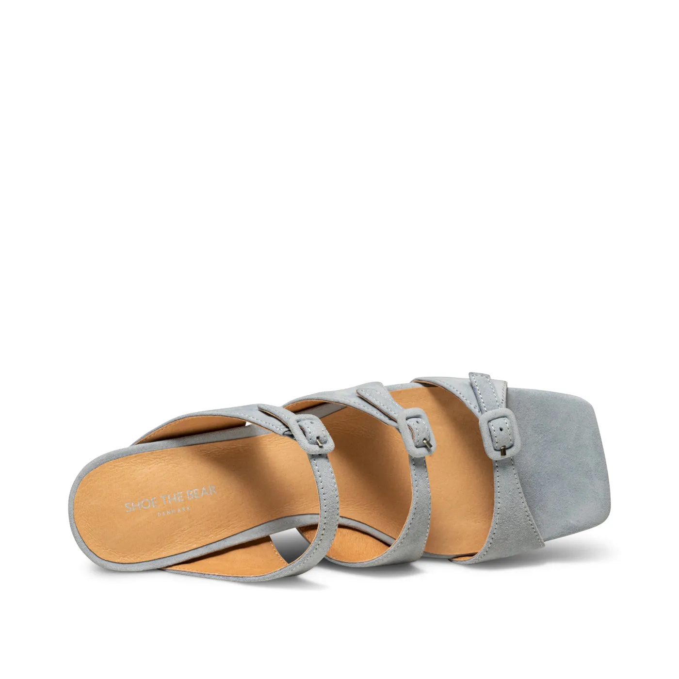 Hanna buckle mule suede - BABY BLUE