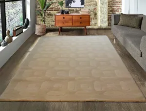 Hesta Soft Touch Patterned Rug-Cream-Large