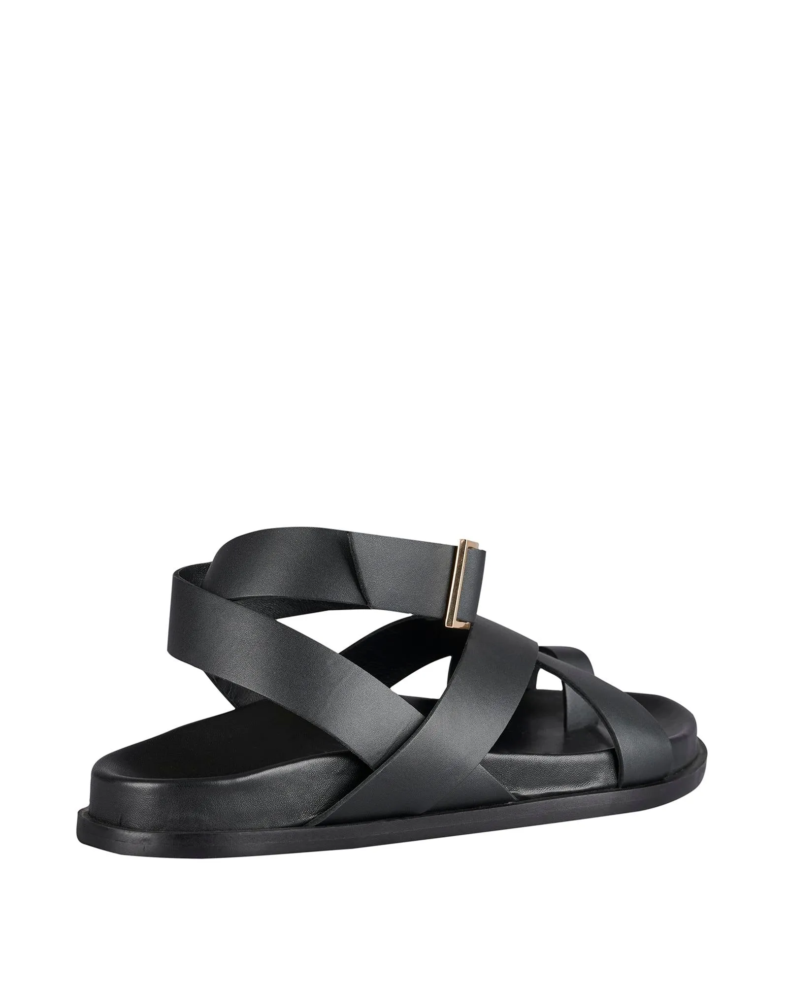 Hitch Footbed Black Leather