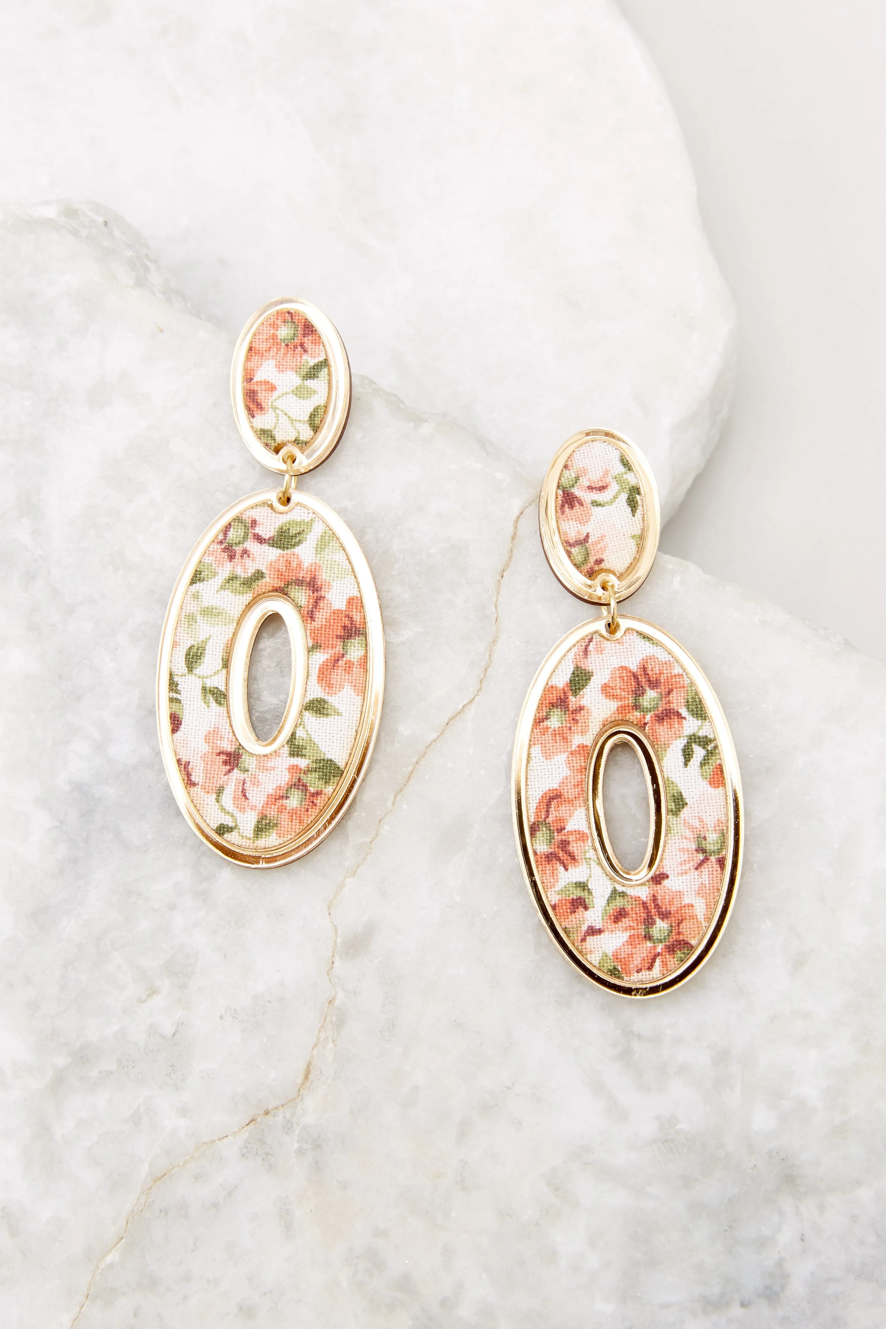 Italian Countryside Floral Print Earrings