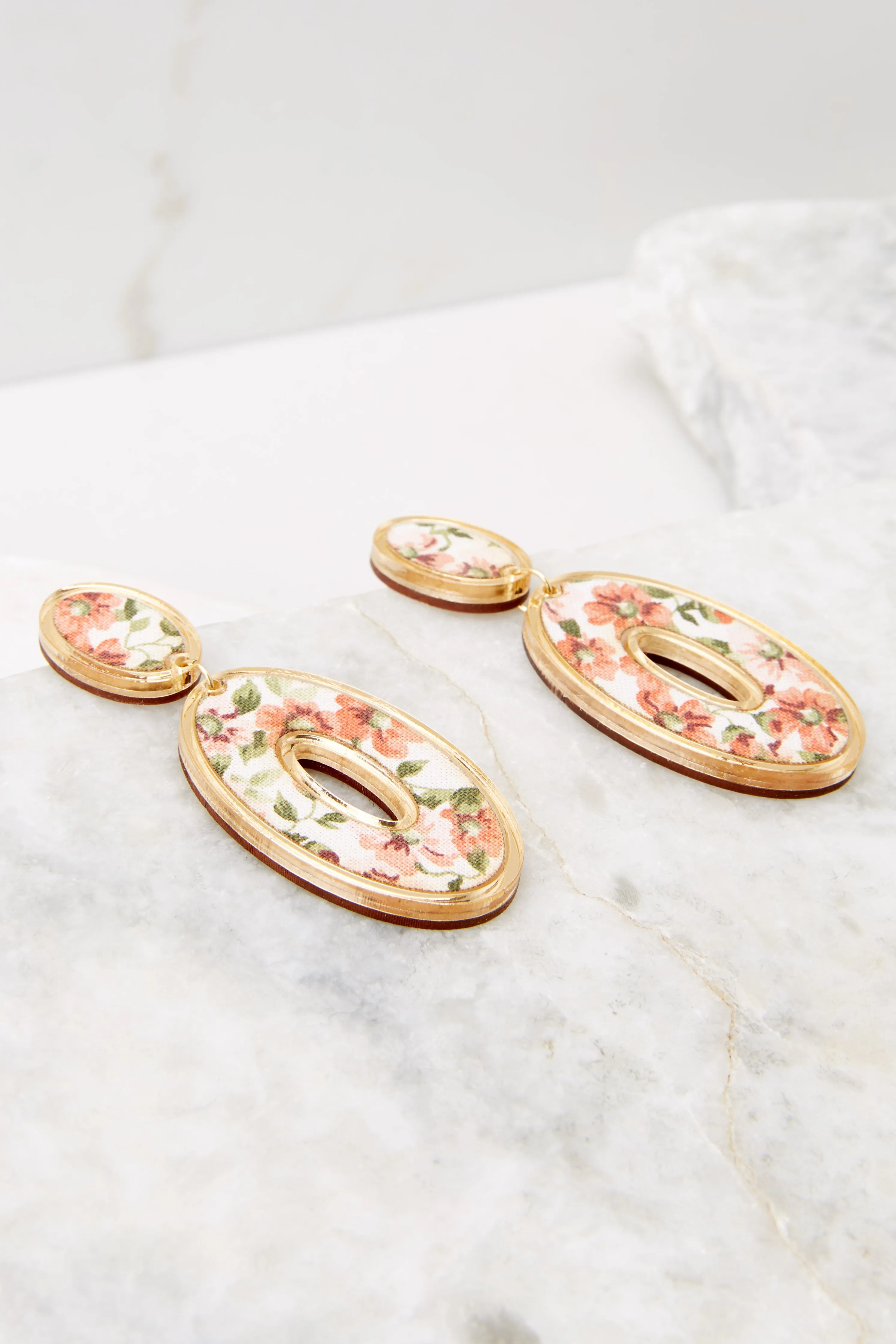 Italian Countryside Floral Print Earrings