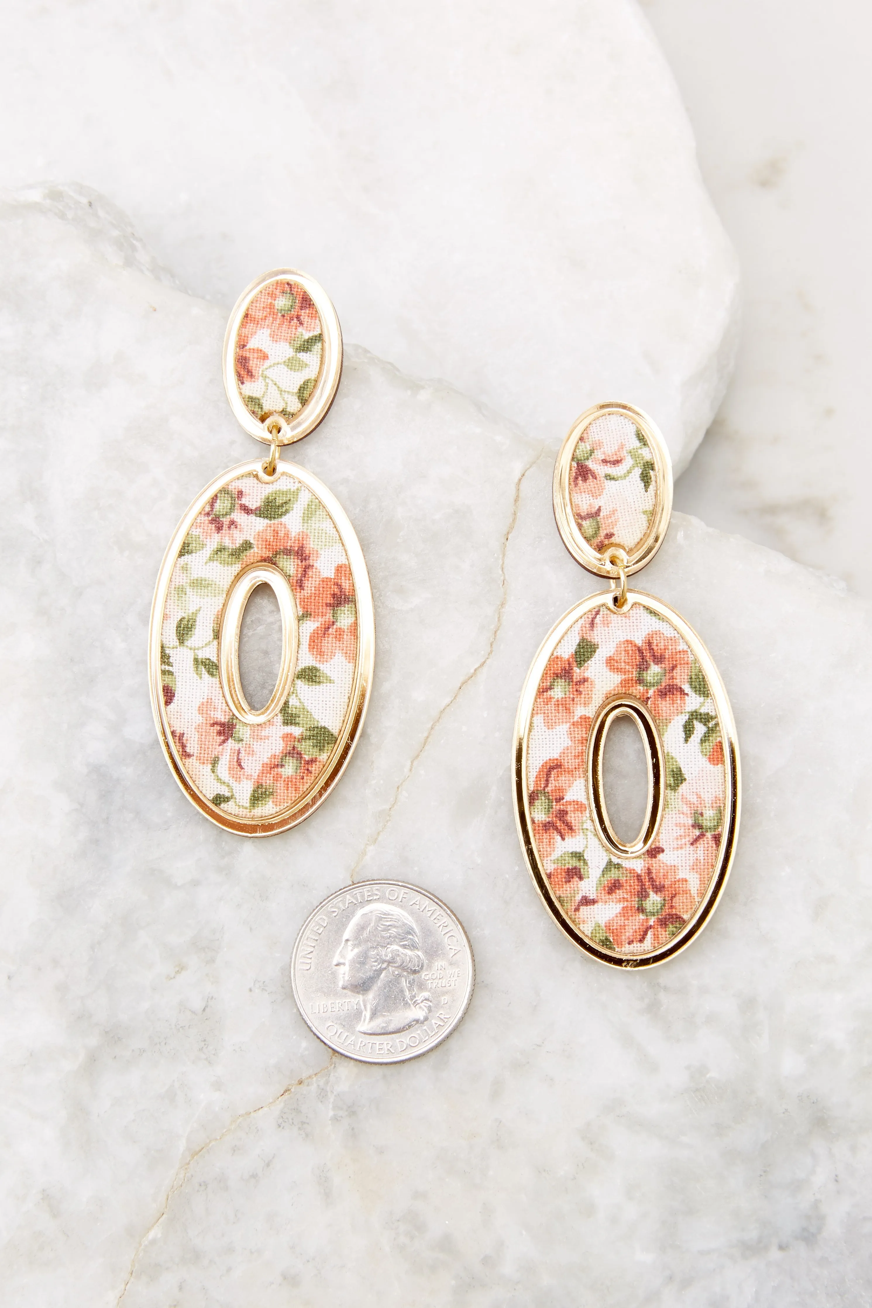 Italian Countryside Floral Print Earrings