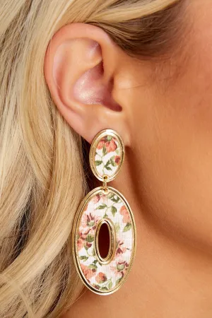 Italian Countryside Floral Print Earrings