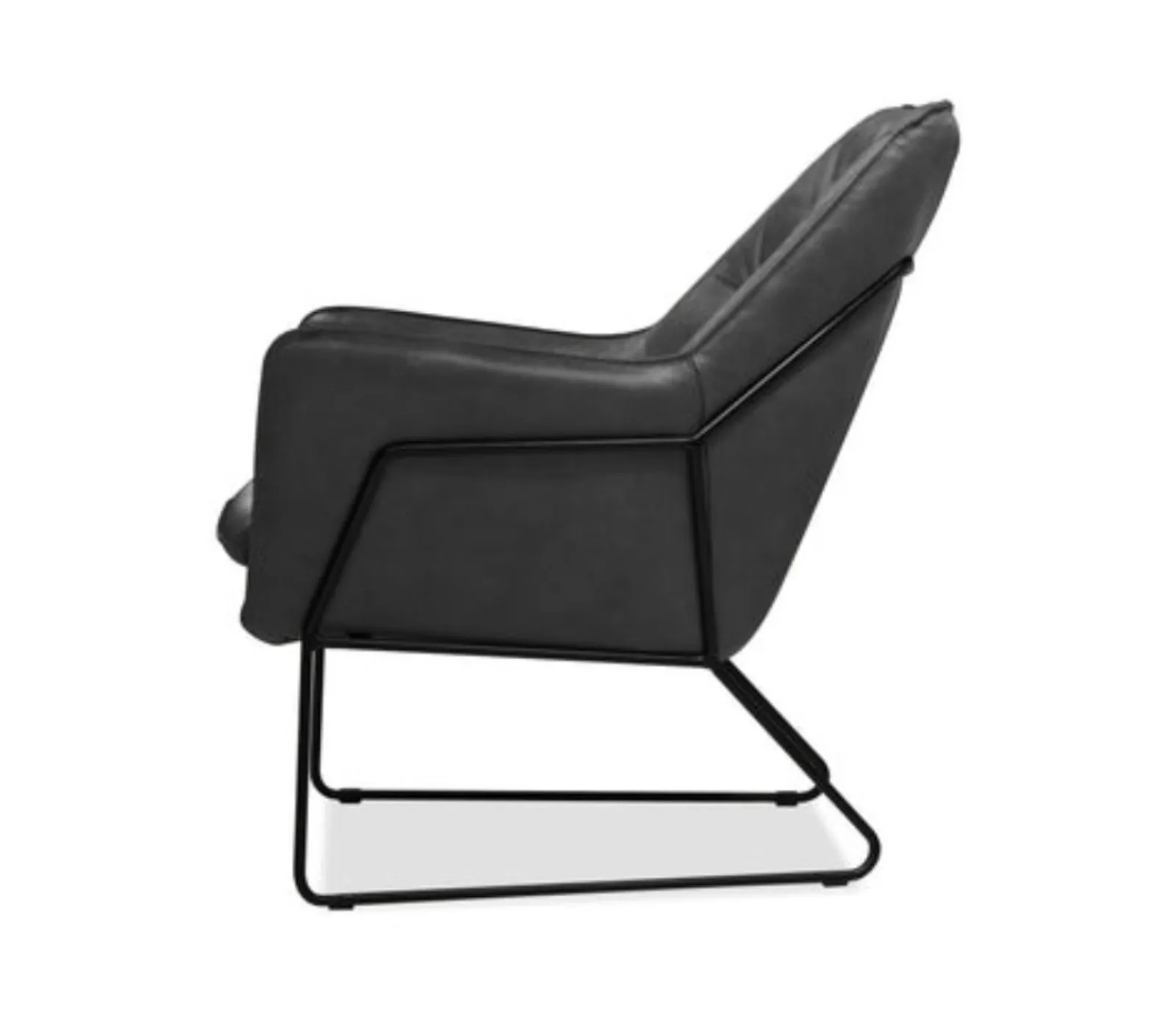 Jasmine Accent Chair - Antique Black Leather