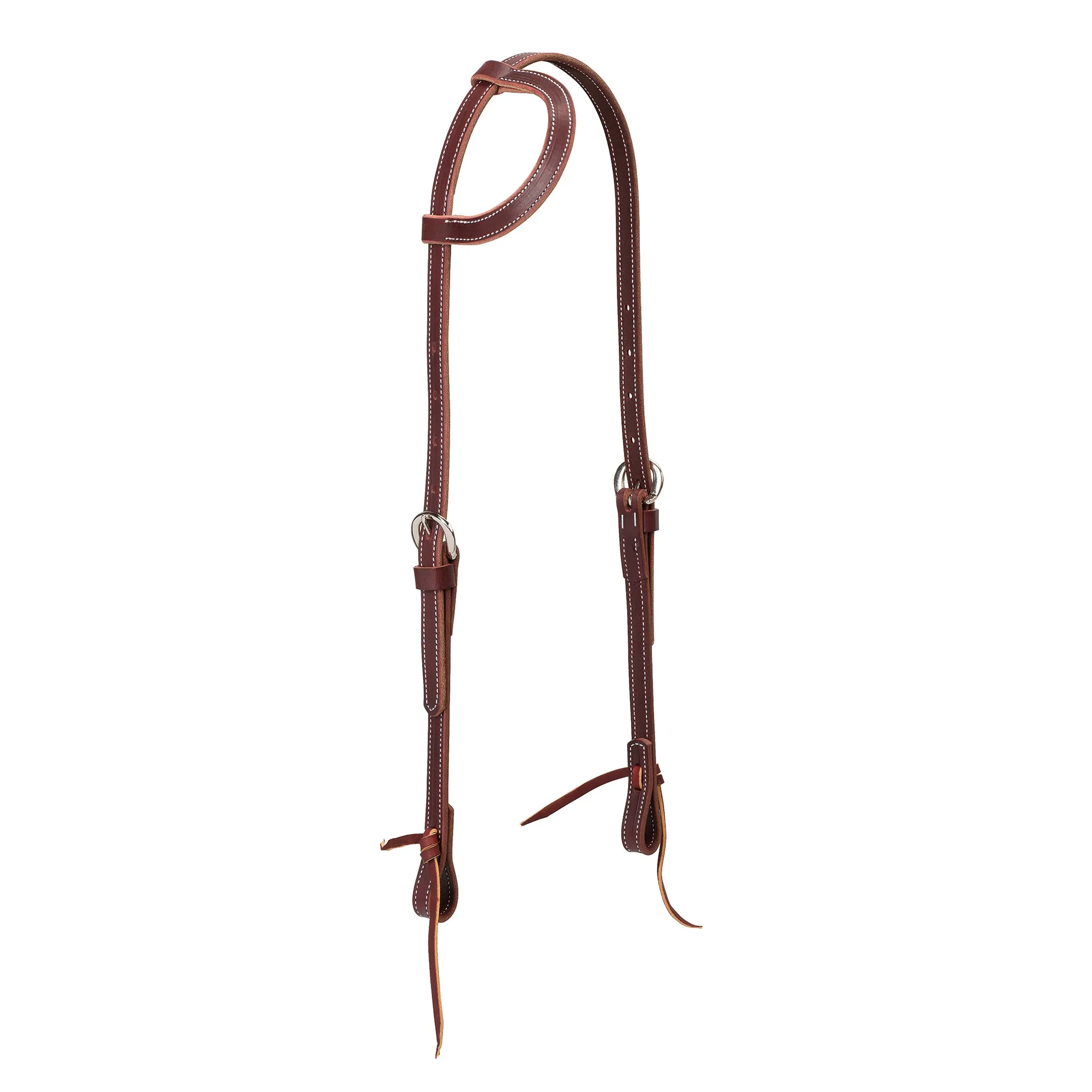 Latigo Leather Flat Sliding Ear Headstall