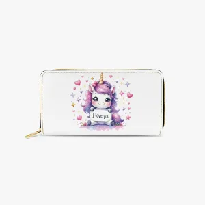 Long Type Zipper Purse - Unicorn