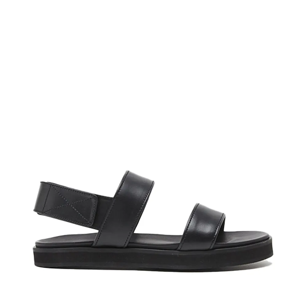 Lynn Black Leather Sandals