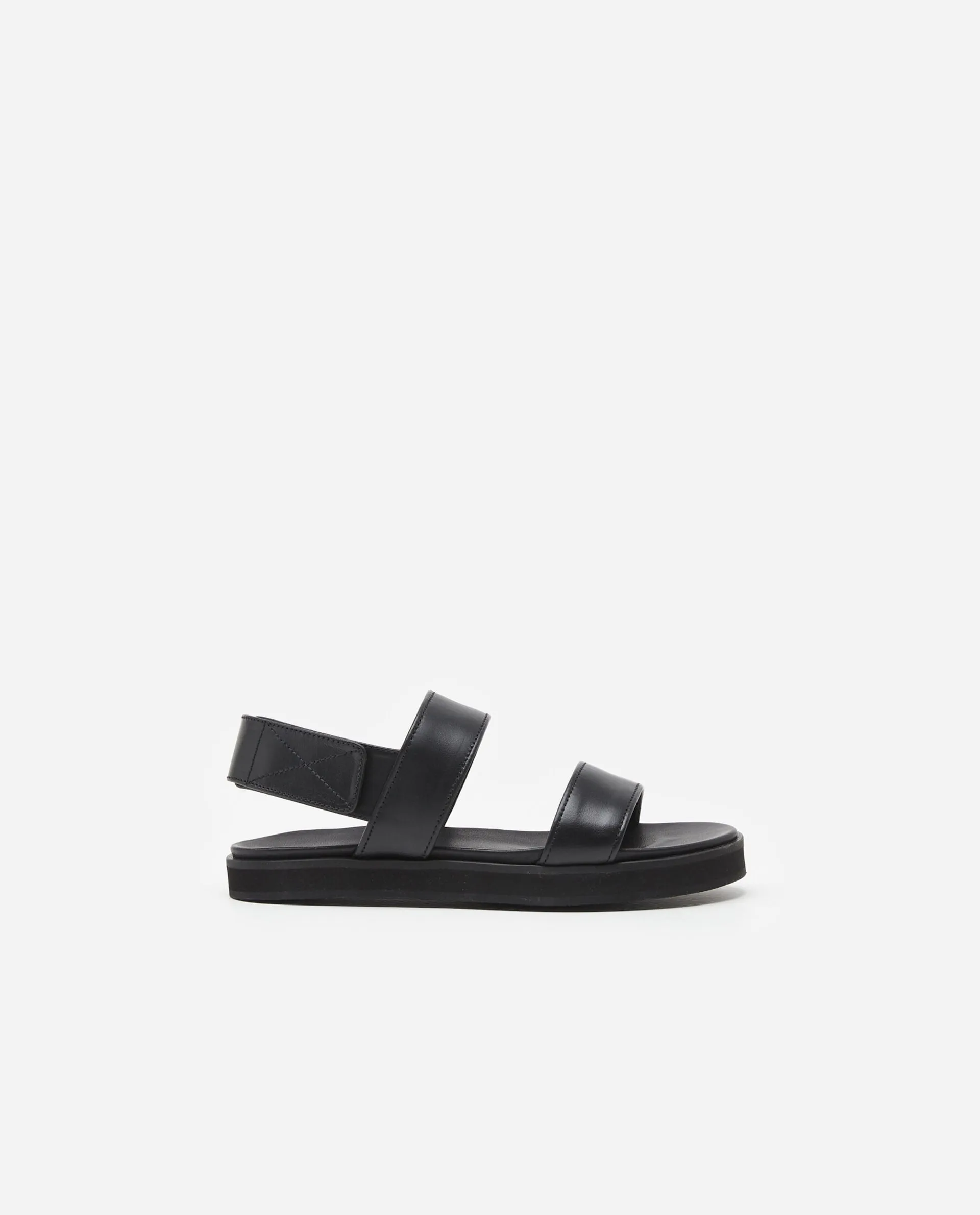 Lynn Black Leather Sandals